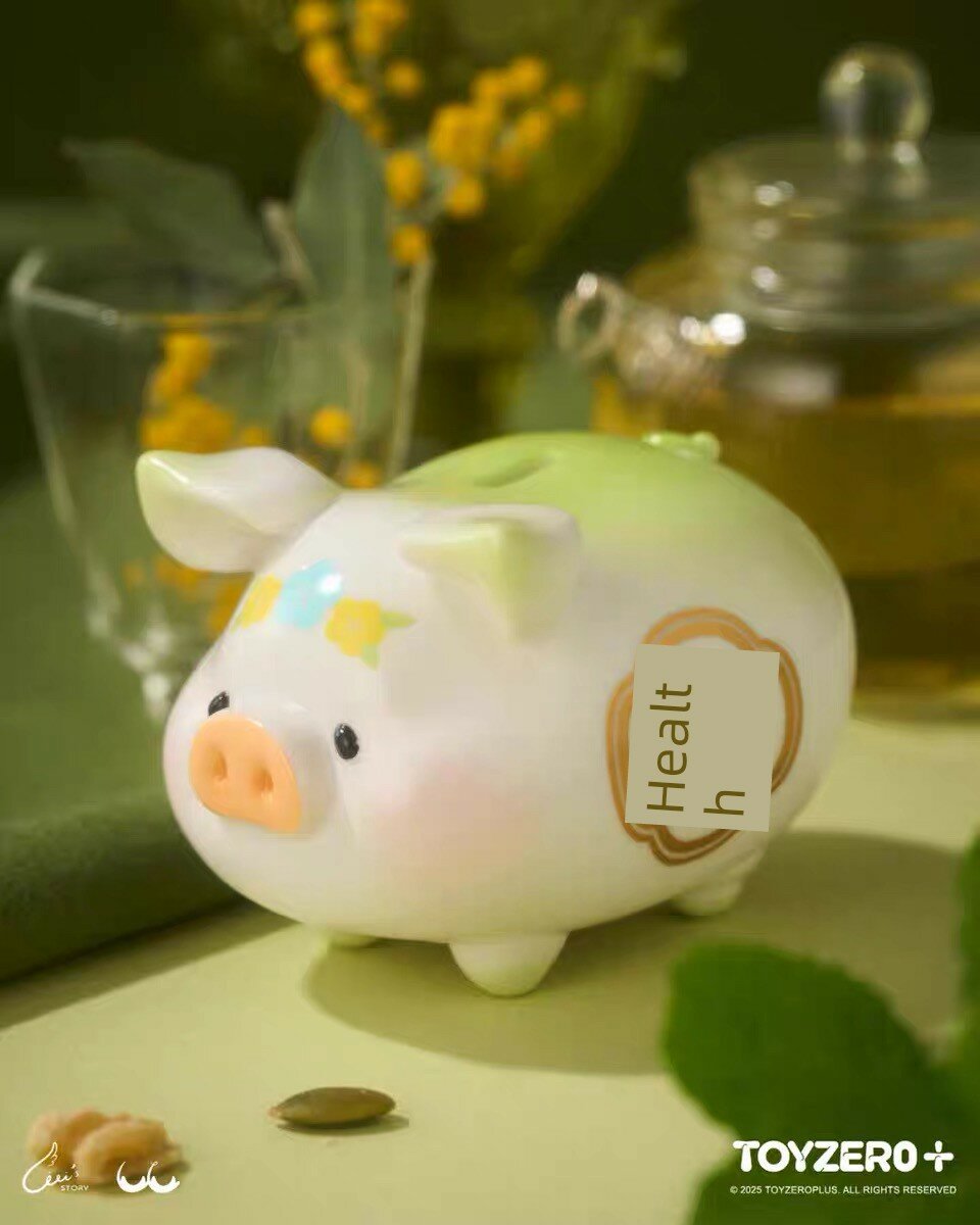 Слепая упаковка с зеленой свиньей 'Health Strong' из серии 'Answer Pig', коллекционная настольная декоративная фигурка,