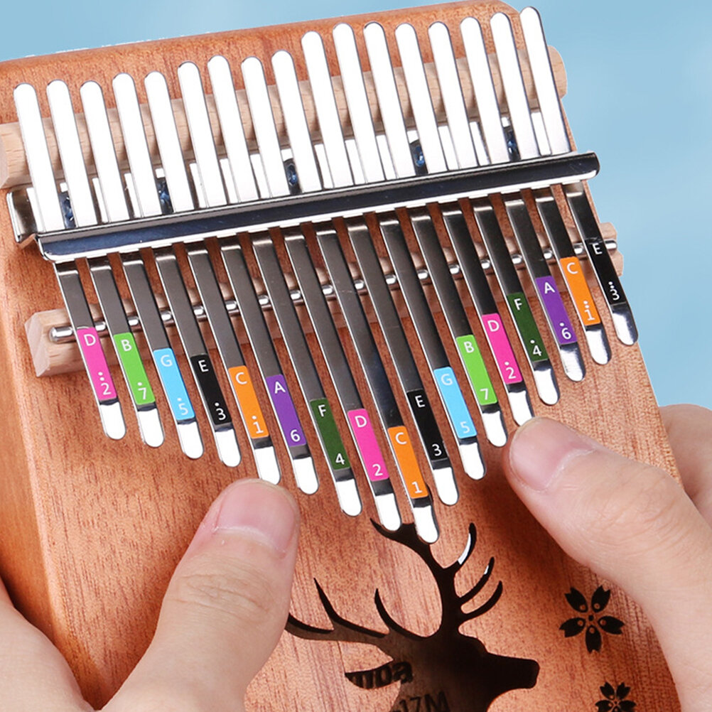 Стикер Для Kalimba 21 Ключа Наклейки На Ноты Для Пальчикового Фортепиано 13x6Cm
