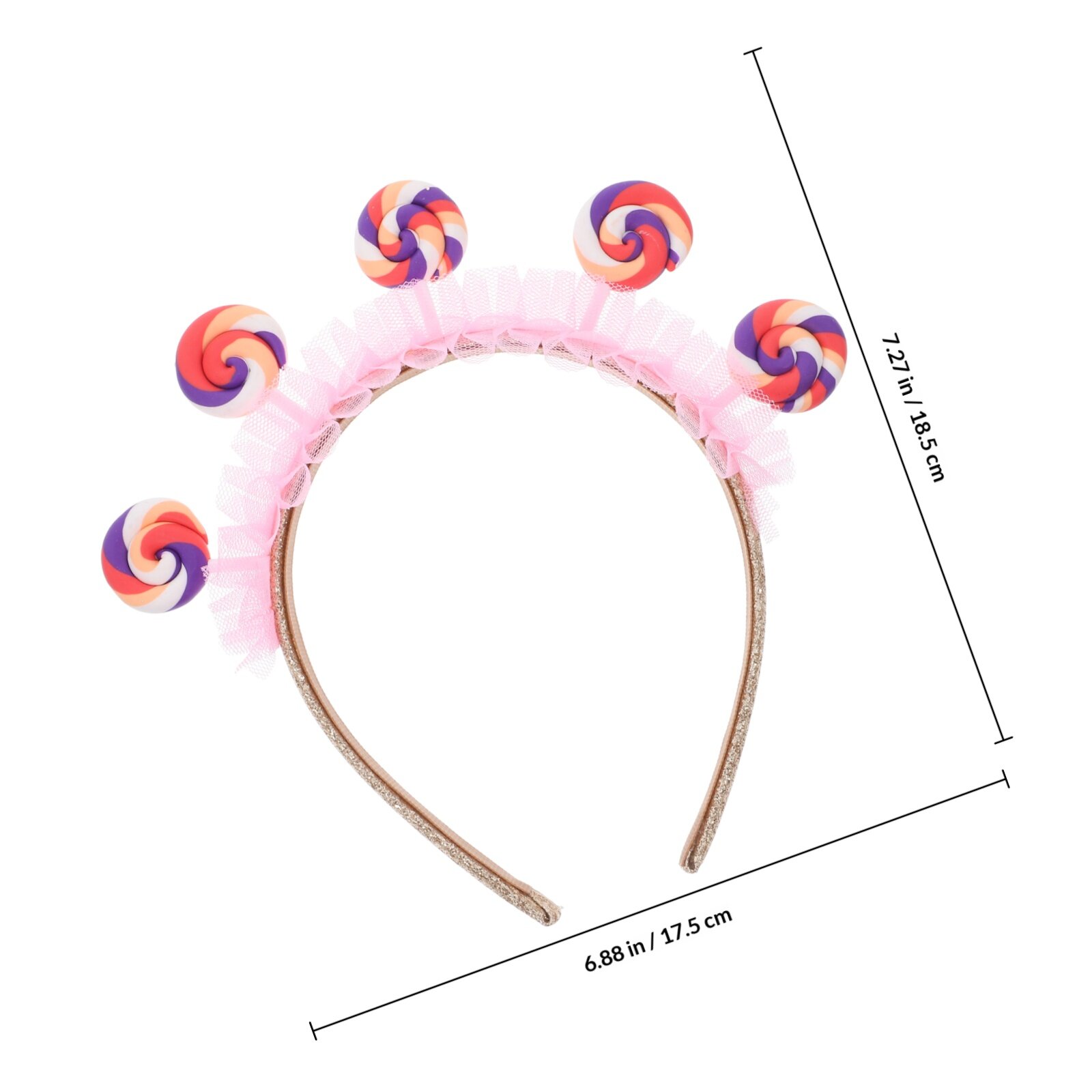 Розовый Картинный Лollipop Headband Для Детей И Подростков 18 50X17 50X1 00Cm