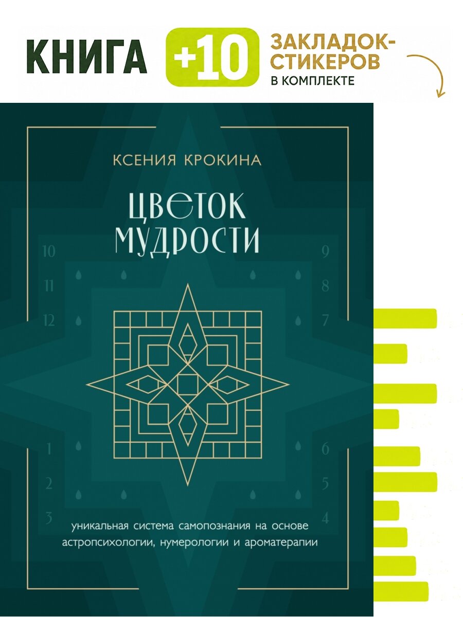 Цветок мудрости. Уникальная система самопознания на основе астропсихологии, нумерологии и ароматерапии. Комплект: книга + 10 закладок-стикеров