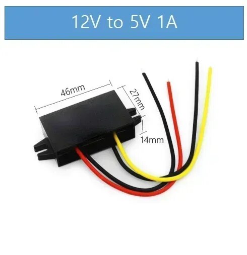 Понижающий модуль waohei 12В в 5В 10А 12V to 5V 1A