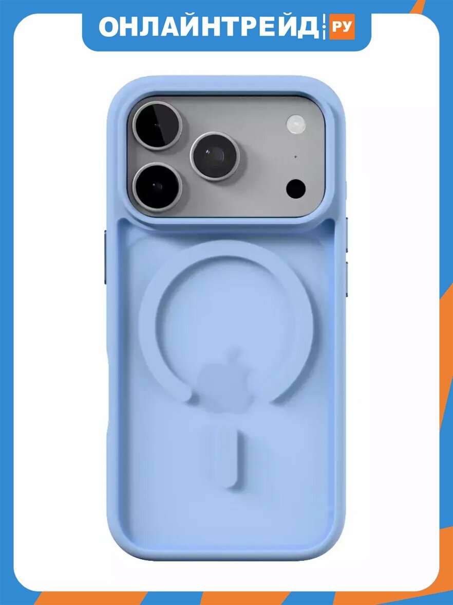 Чехол Vlp для Apple iPhone 18 Pro Max LITE Bloom MagSafe голубой