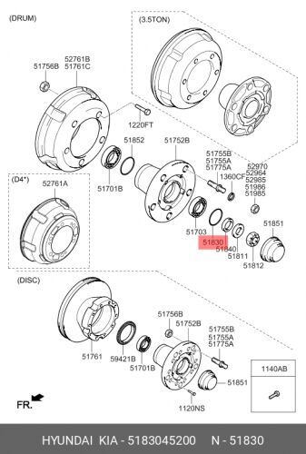 Уплотнительное Кольцо Ступицы Колеса Org (Hyundai/Kia 5183045200)