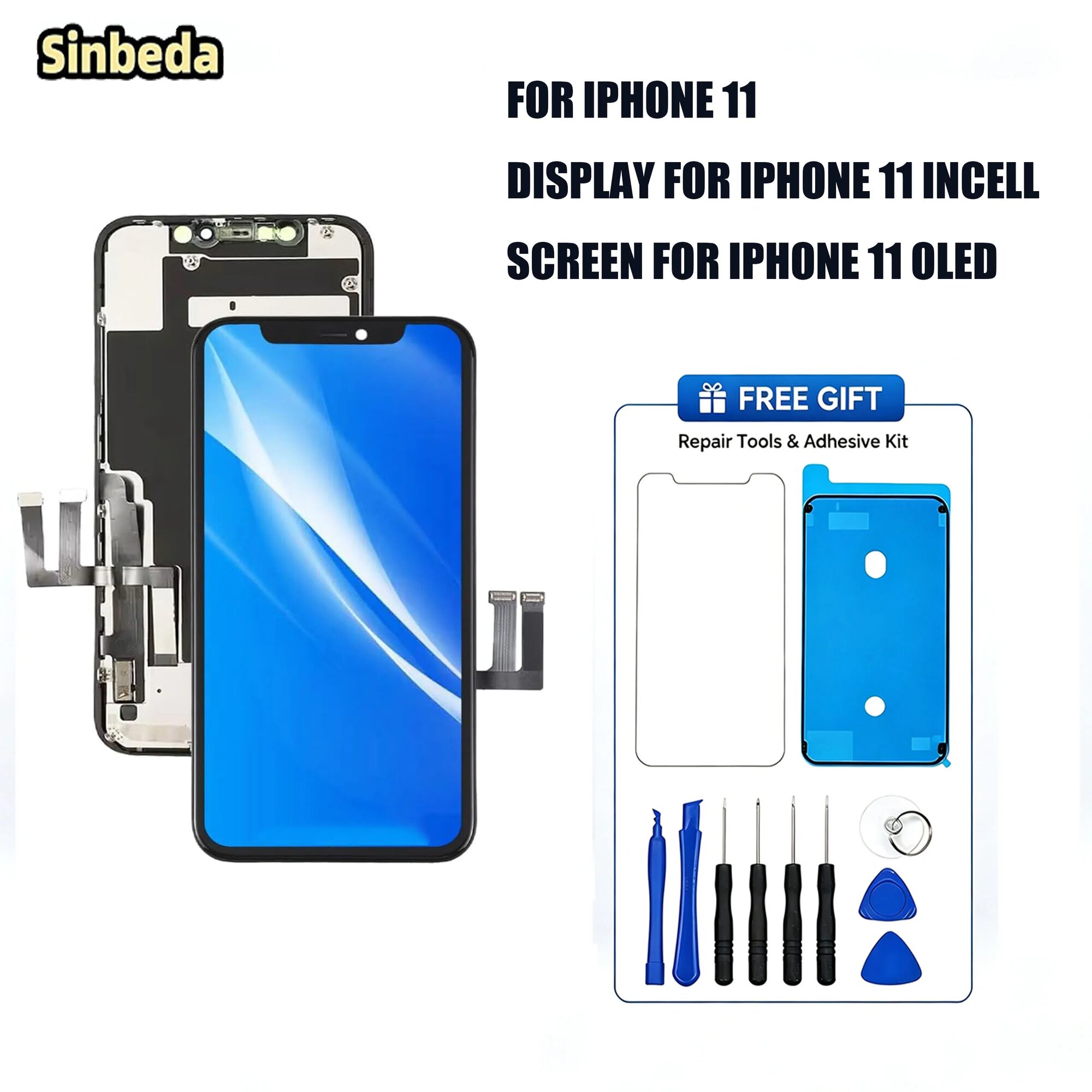 Замена OLED-дисплея Для iPhone 11 С Технологией In-Cell, Модуль Сенсора 3D Touch И Емкостным Экраном, Разрешение 2560x1440
