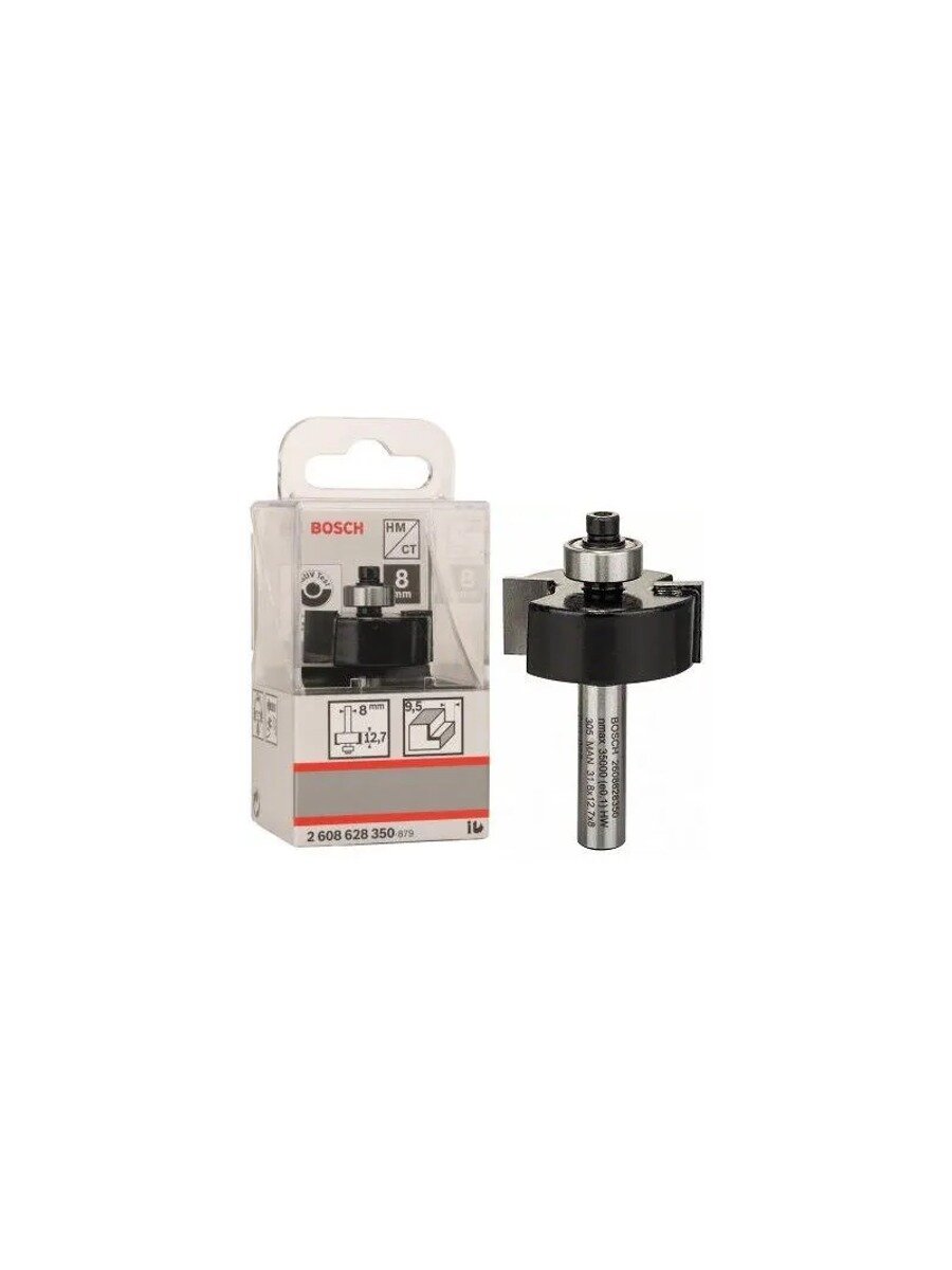 Фальцфреза Bosch 2608628350 концевая кромочная для дерева, 8 мм