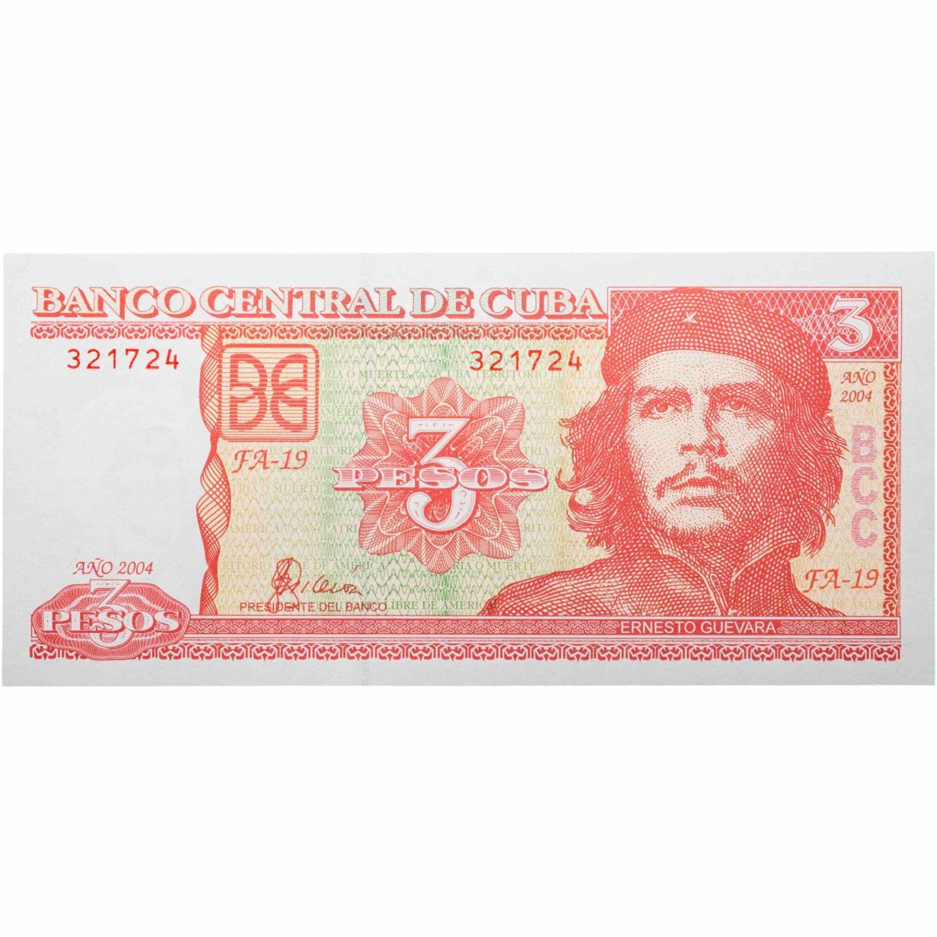Куба 3 песо 2004 "Эрнесто Че Гевара"
