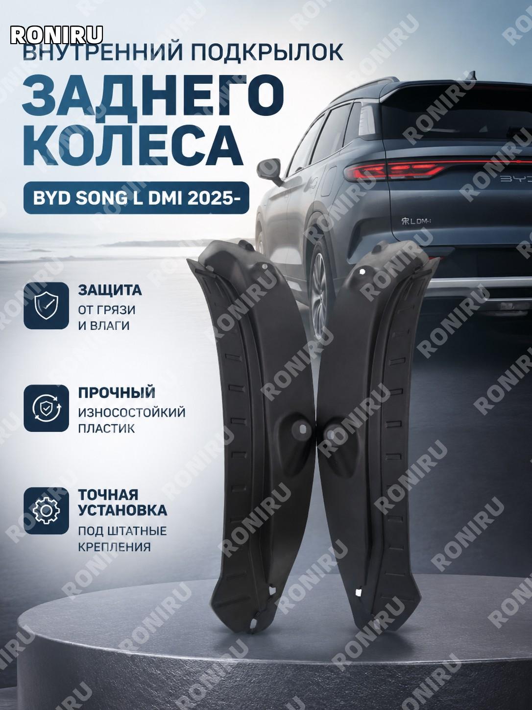 Подкрылок заднего колеса для BYD Song L DMI2025, внутренняя защита арки, пластиковая деталь кузова автомобиля авто