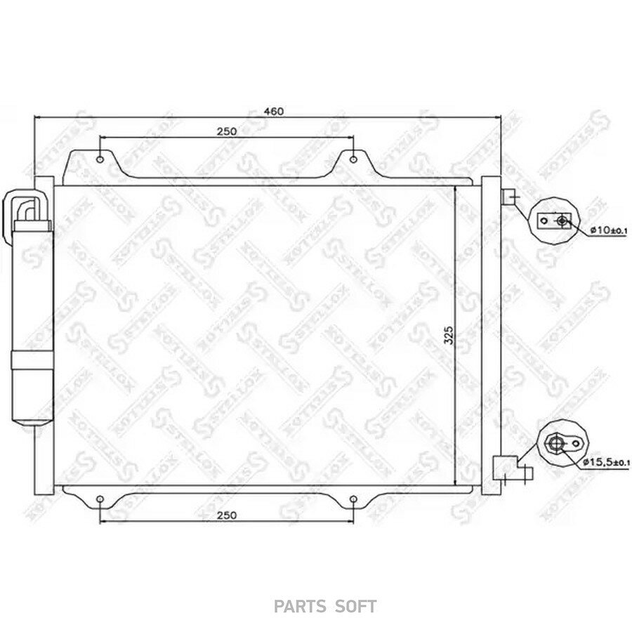 STELLOX 1045527SX 10-45527-SX радиатор кондиционера!\ Suzuki Ignis all 03>