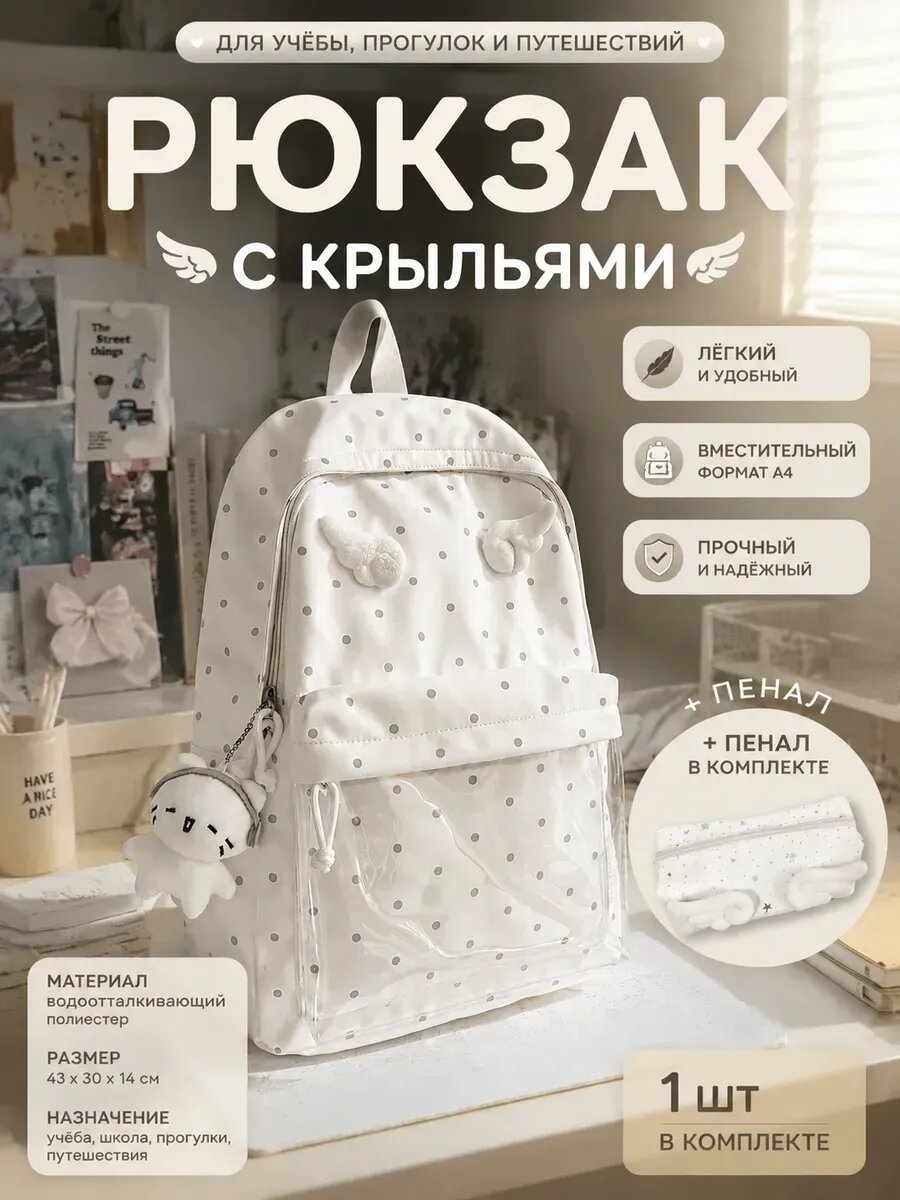 Рюкзак с крыльями ангела