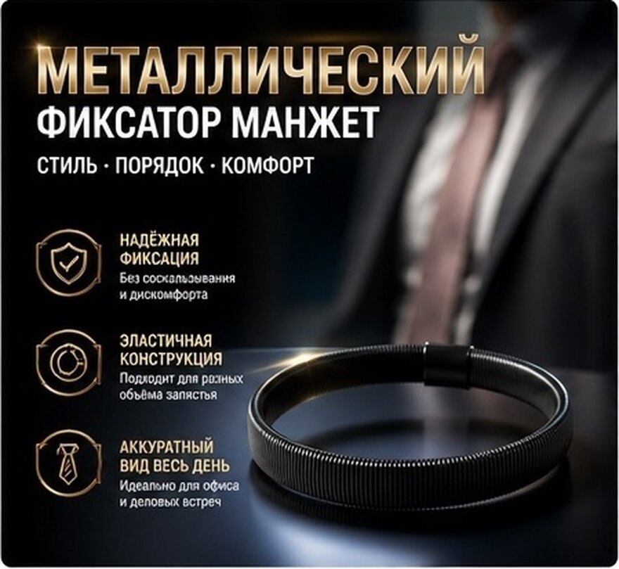 2 Штуки Резинки Для Рукавов Из Металла Мужские Фиксаторы Рукавов Размер 7.50X7.50X1.00Cm
