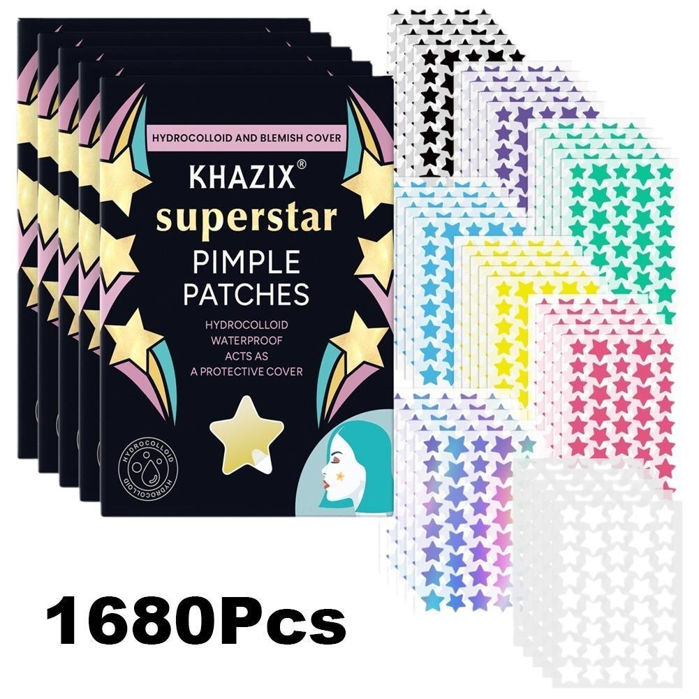 KHAZIX Патчи для акне гидроколлоидные, в форме звезды, 320 шт