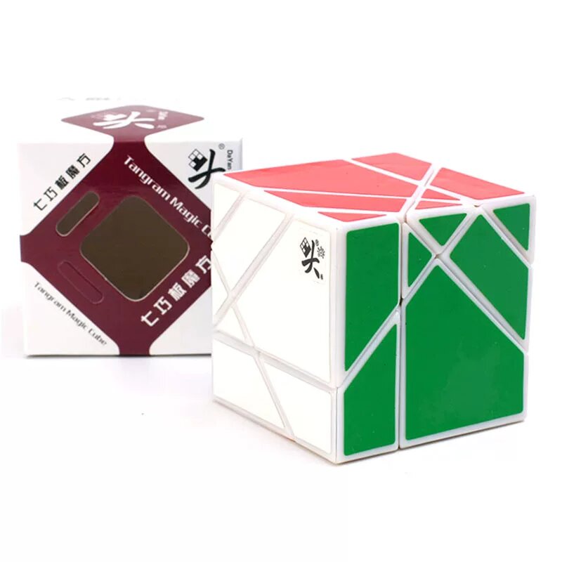 DAYAN 5 Axis 3 Rank Tangram Cube Puzzle на белом цвете, уникальный нерегулярный магический куб для тренировки ума