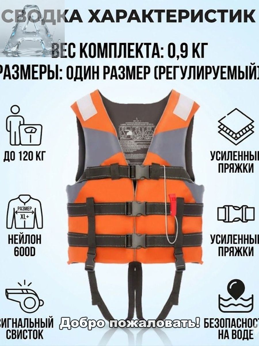 Спасательный жилет, Артикул: 5176194206, Туризм, рыбалка, охота → Лодки и лодочные моторы → Спасательные жилеты