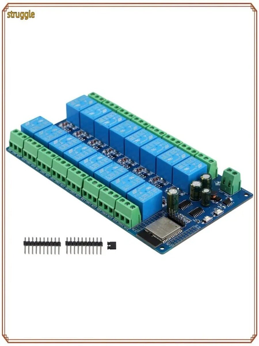 16-Канальный Релейный Модуль DC5-12V, Блок Питания ESP32, Макетная Плата