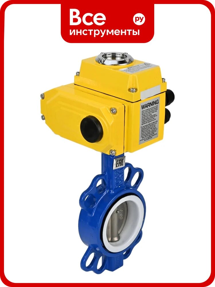Затвор DN-ru WCB-316L-PTFE Ду50 Ру16 с электроприводом QT-005 24В D050-02383