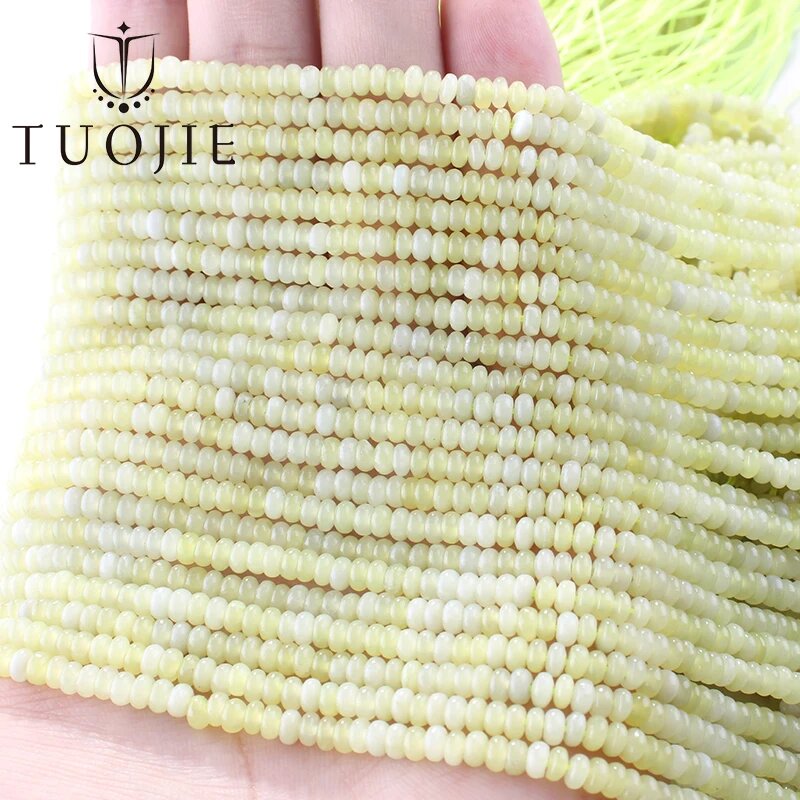 Бусины из агата, лазурита и аметиста 2х4 мм Желтый, 2x4mm(150-160pcs), 38lemon jade