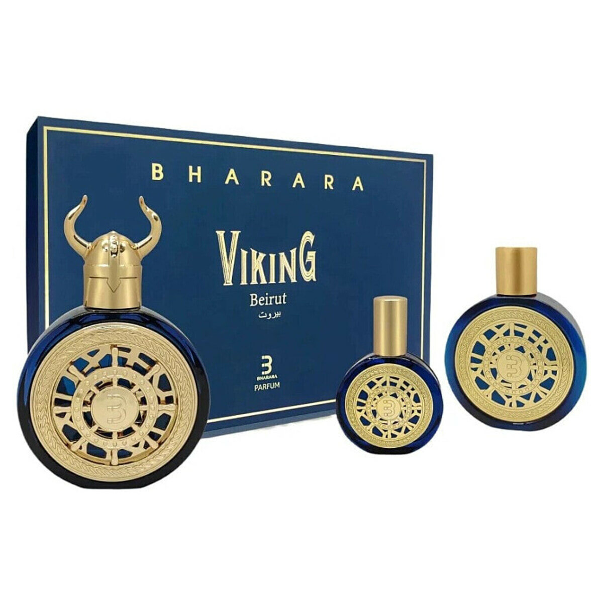 Парфюмерный набор Bharara Viking Beirut Set (parf/ + parf/ + b/lot/ ) древесный аромат для мужчин, 100 мл