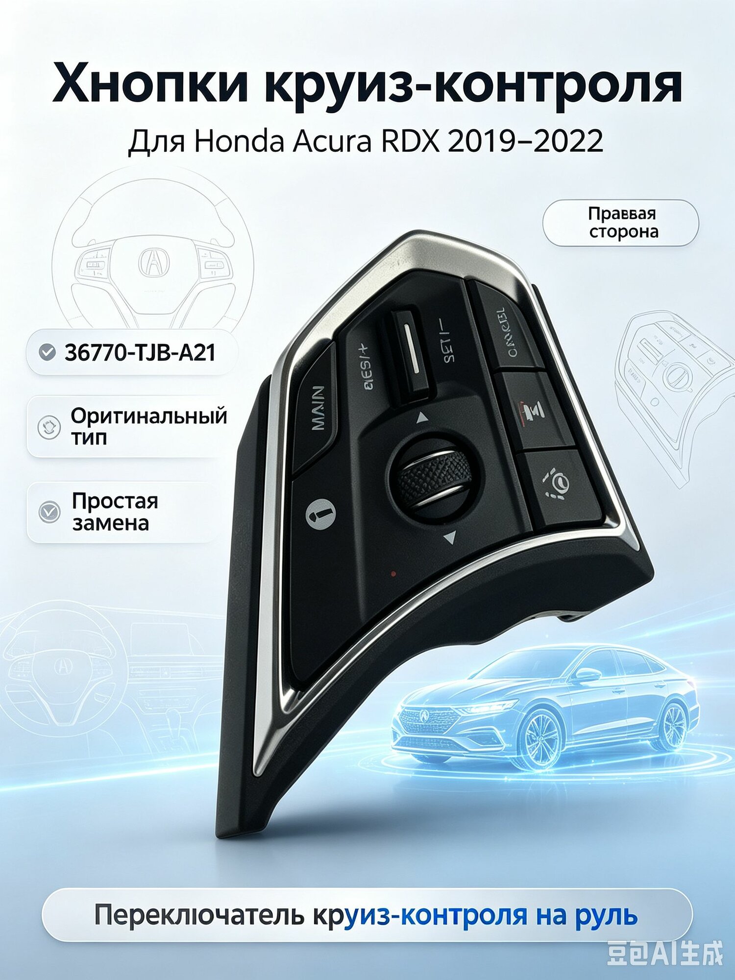 36770-TJB-A21 Переключатель круиз-контроля Рулевого колеса Для Honda Для Acura для RDX