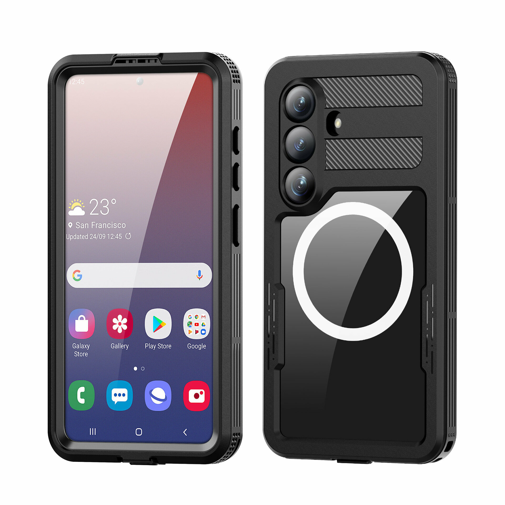 Чехол Samsung Galaxy S26 Ultra - IP68 водонепроницаемый, пылезащитный, с магнитным кольцом и ударостойкий