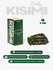 Заколка-краб для волос KISIMI, коллекция: DAILY, размер M, цвет: зелёный, 1 шт