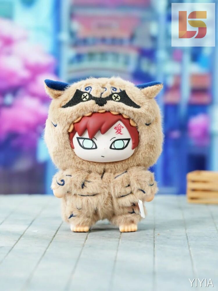 Кукла Наруто Ninja LS (Слепая Серия) в меховом костюме кота, 15 см, для коллекции и подарков