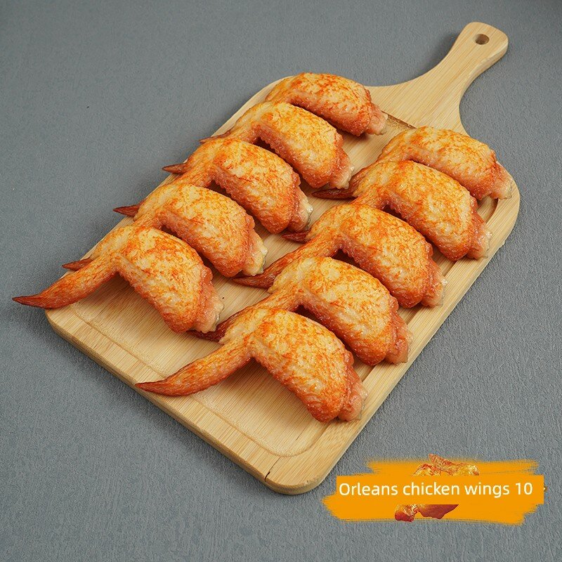 Желтые куриные крылышки с соусом Орлеан, 10 штук для декора