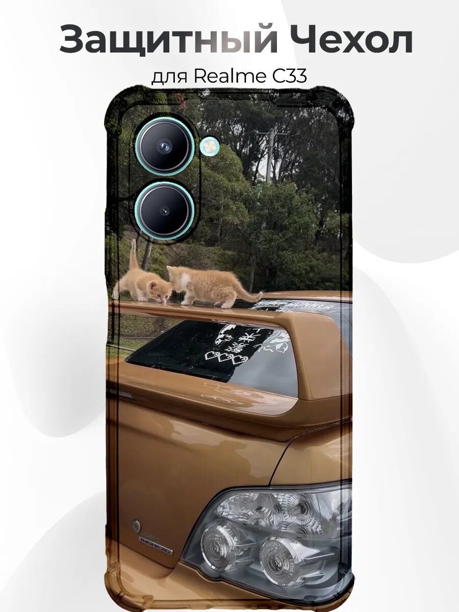 Realme C33 Subaru Impreza STI с котятами