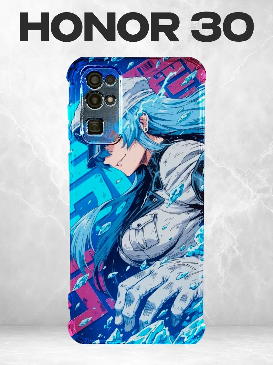 Чехол на Honor 30 аниме синий Убийца Акаме