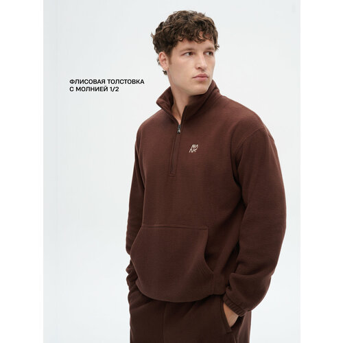 фото Толстовка спортивная rank polar fleece halfzip, размер xl, , коричневый