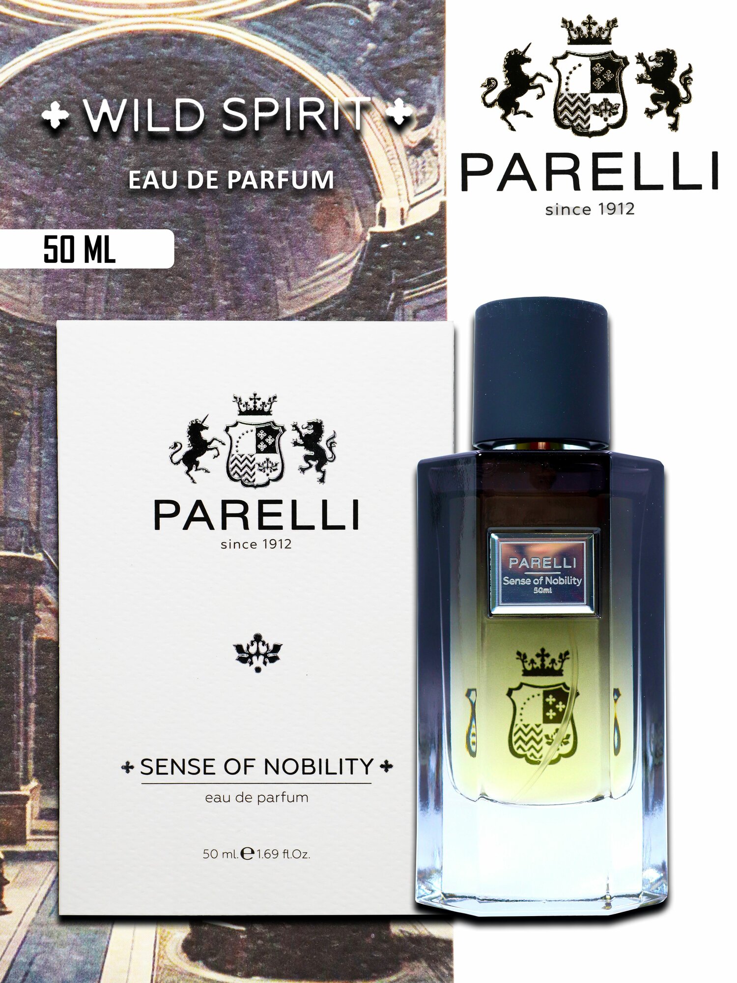 PARELLI Парфюмерная вода для мужчин Sense of Nobility 50 мл