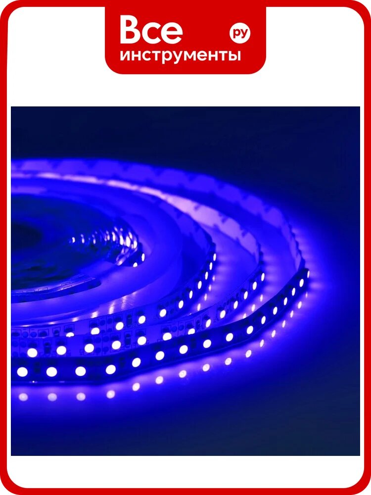 Светодиодная лента APEYRON 12В, 9.6Вт/м, smd3528, 120д/м, IP20, синий 18