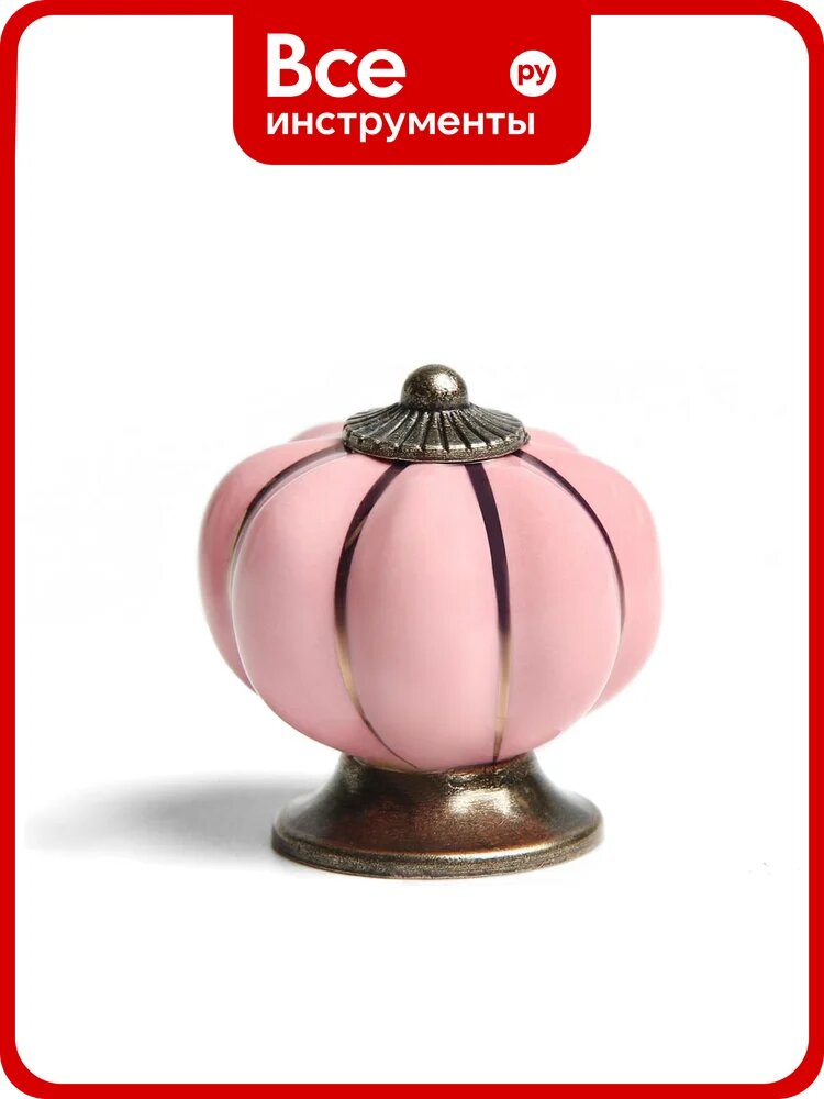 Ручка кнопка тундра PEONY Ceramics 001, керамическая, пудровый 4320359