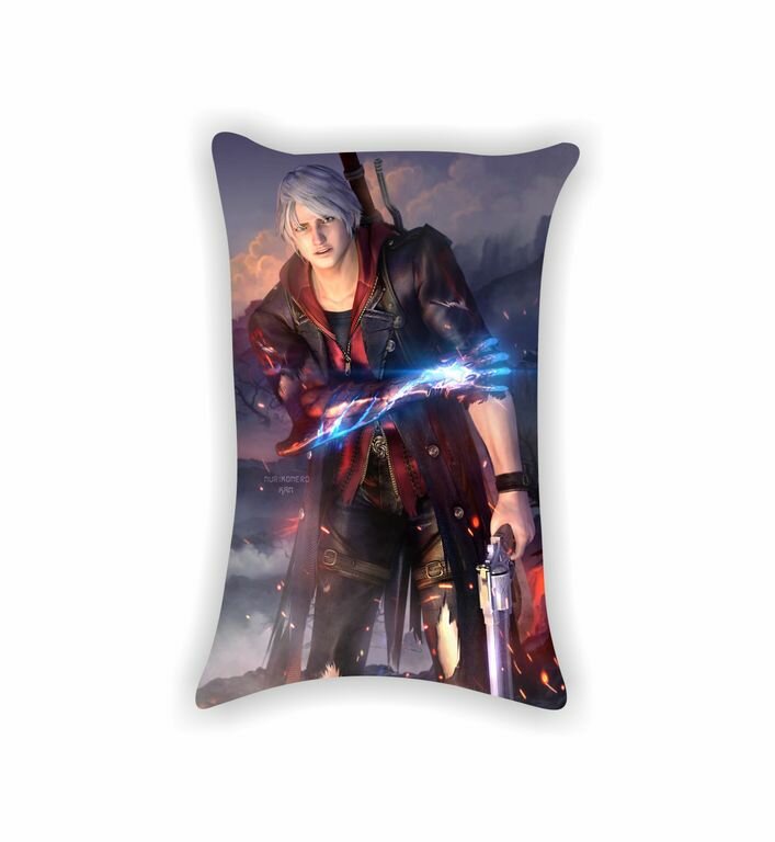 Подушка Dmc, Devil May Cry, Девил Май Край №44, картинка С двух сторон
