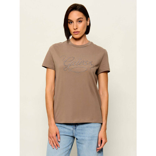 фото Футболка guess, размер xs, коричневый