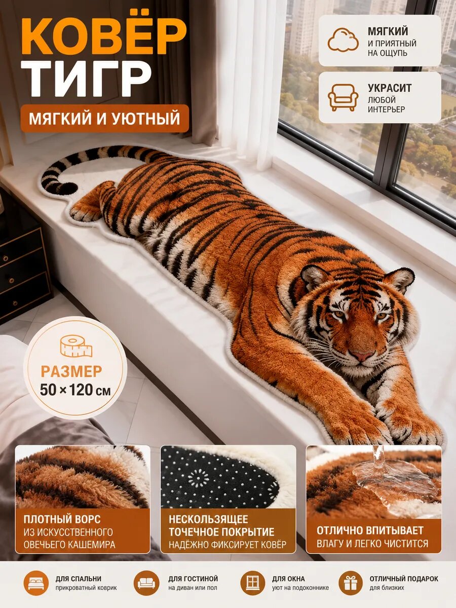 Прикроватный коврик LAOHU 50x120 см