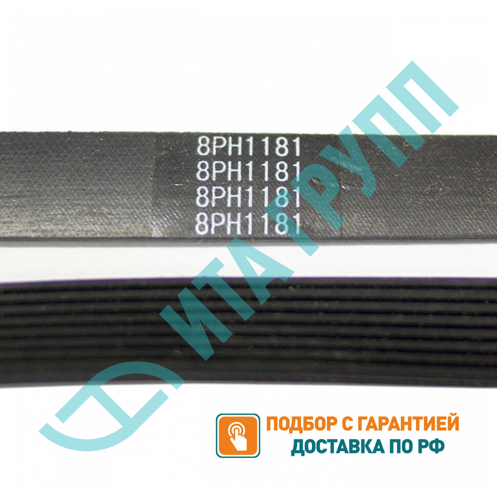 Приводной ремень барабана стиральной машины Ariston, Indesit, 1181 H8, H1181