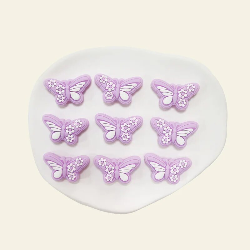 Мини-бусины из силикона GIOIO с героями мультфильмов Фиолетовый, 20pcs, Purple