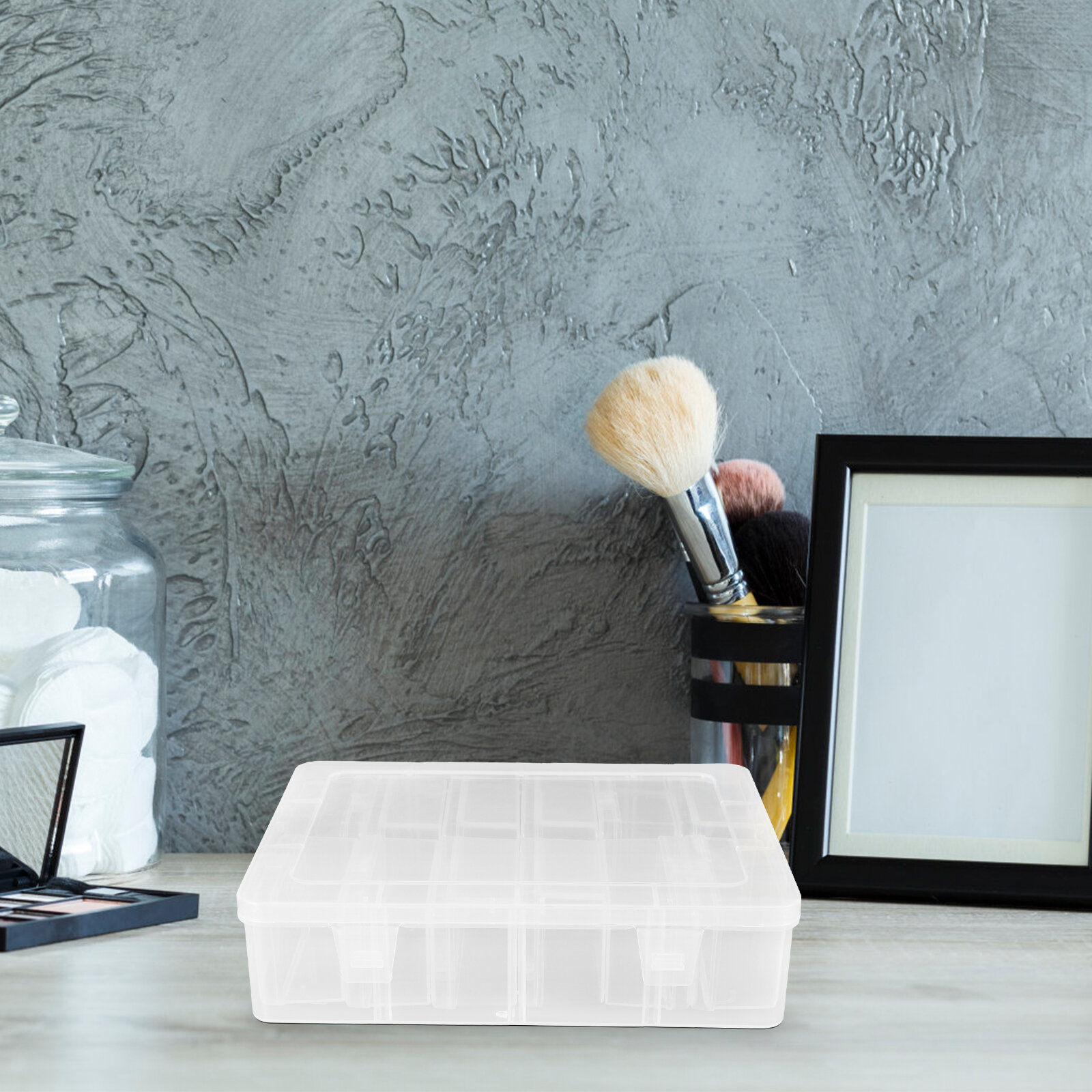 Прозрачная Коробка Для Хранения Бисера С Крышкой 22.50X17.00X5.70Cm