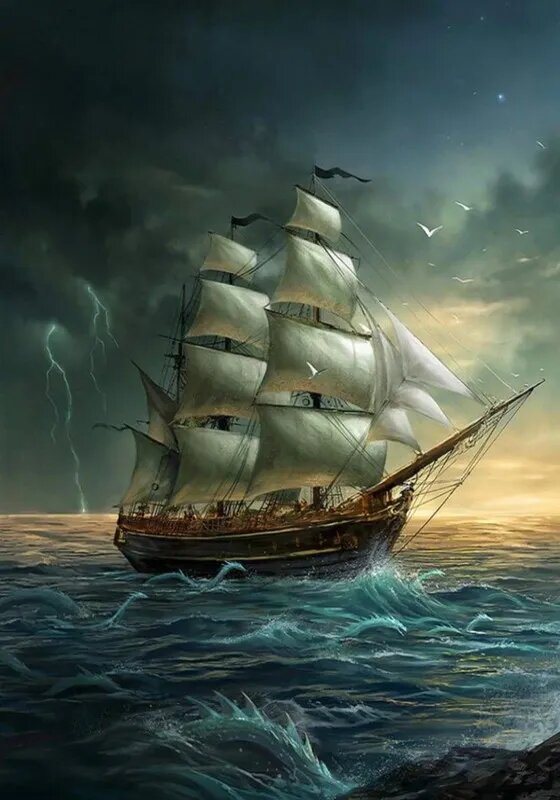 Картина по номерам на холсте с без подрамником 40х60cm / Ivan Konstantinovich Aivazovsky