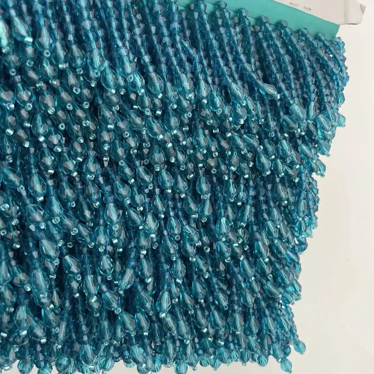 Кружевная лента R SMEALE с бисером и кисточками, 32 цвета, Синий, Синий, Peacock Blue, 45CM Length