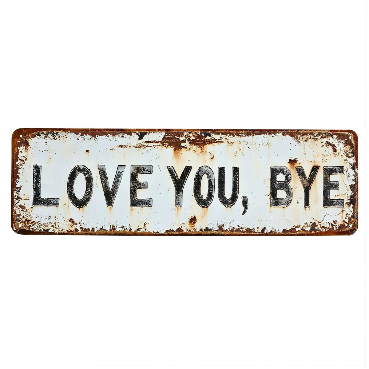 Винтажная металлическая настенная табличка LOVE YOU BYE декор для дома кафе ретро стиль украшение на стену маленький размер 20 на 7,5 см