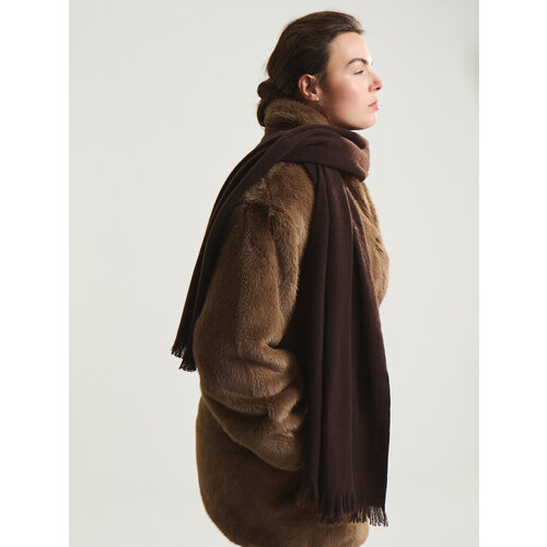 Шарф Zarina для женщин,200х60 см, one size, коричневый