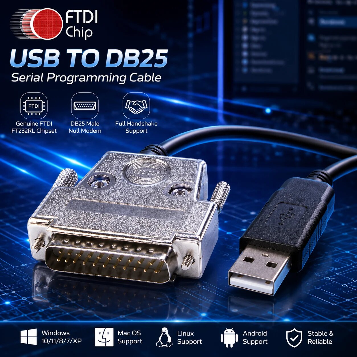USB-серийный кабель YIDAMA-TONGLE для программирования Roland XY-RS-34