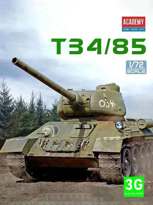 ACADEMY 13421 1/72 Сборная модель советского среднего танка Т-34/85