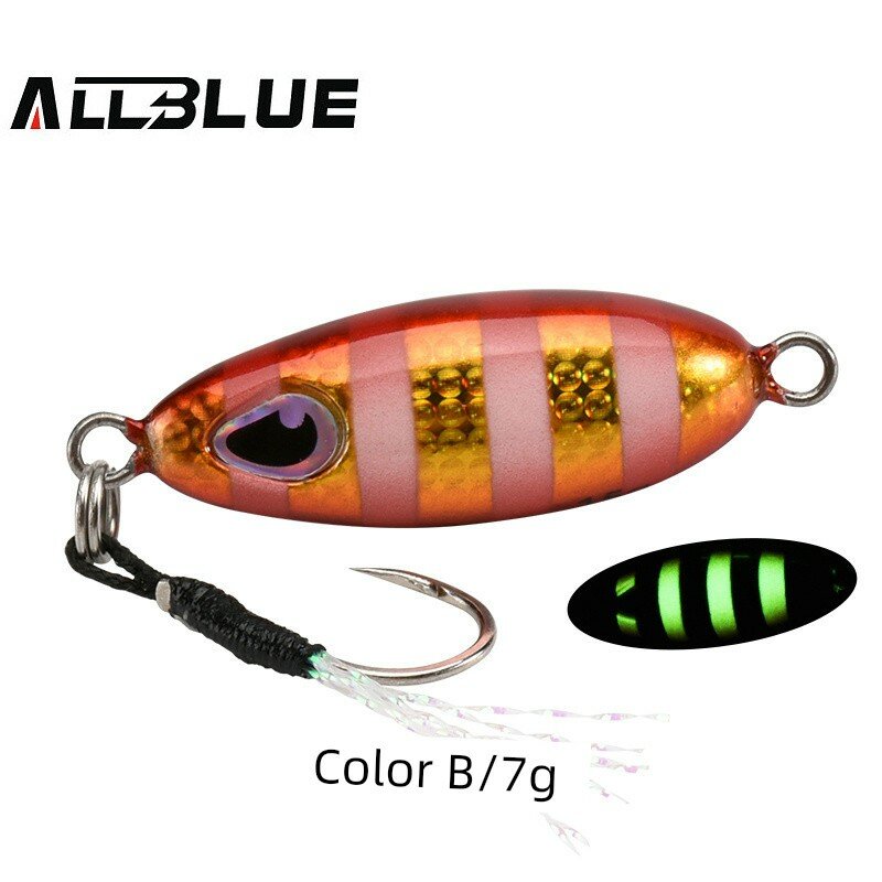 ALLBLUE Ночная светящаяся приманка для ловли щуки, леща и окуня - Цвет B, 7г