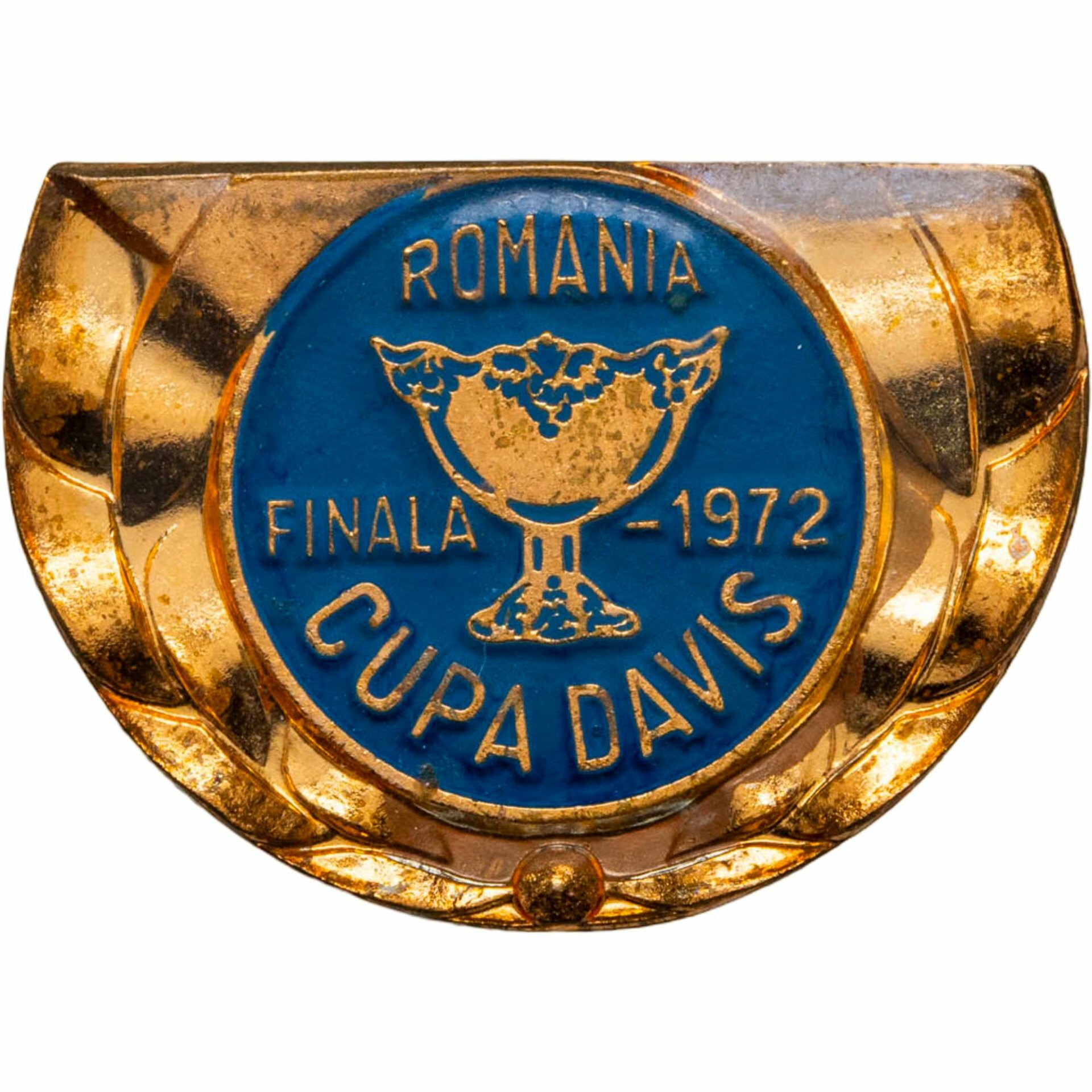 Значок Теннис - Финал Кубок Дэвиса Cup Davis 1972 Румыния Разновидность случайная