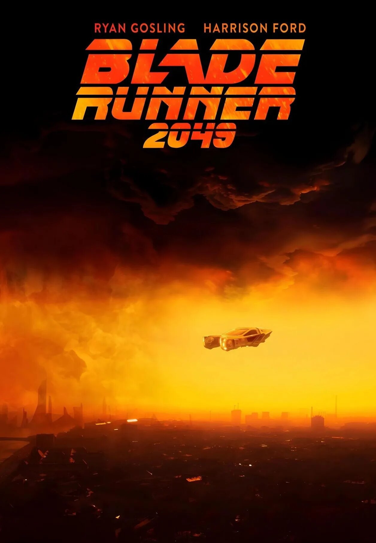 Печать на холсте Blade Runner 2049, 30x42 см, Оранжевый
