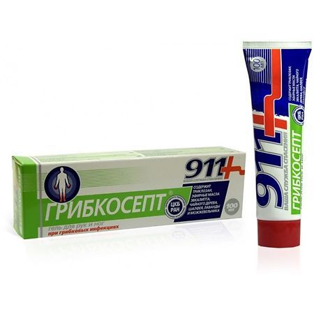 Гель-бальзам 911 грибкосепт для рук и ног 100 мл