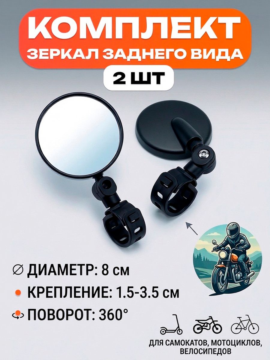 Комплект зеркал заднего вида на мотоцикл