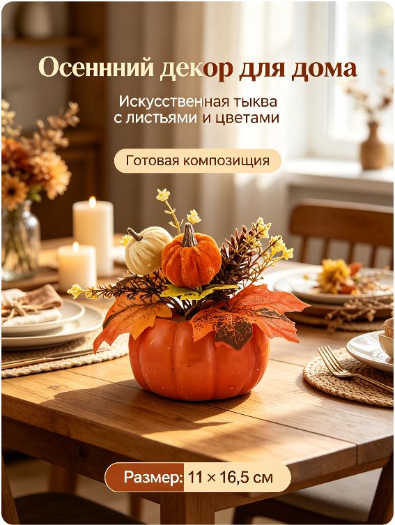 Тыквенные украшения на День Благодарения